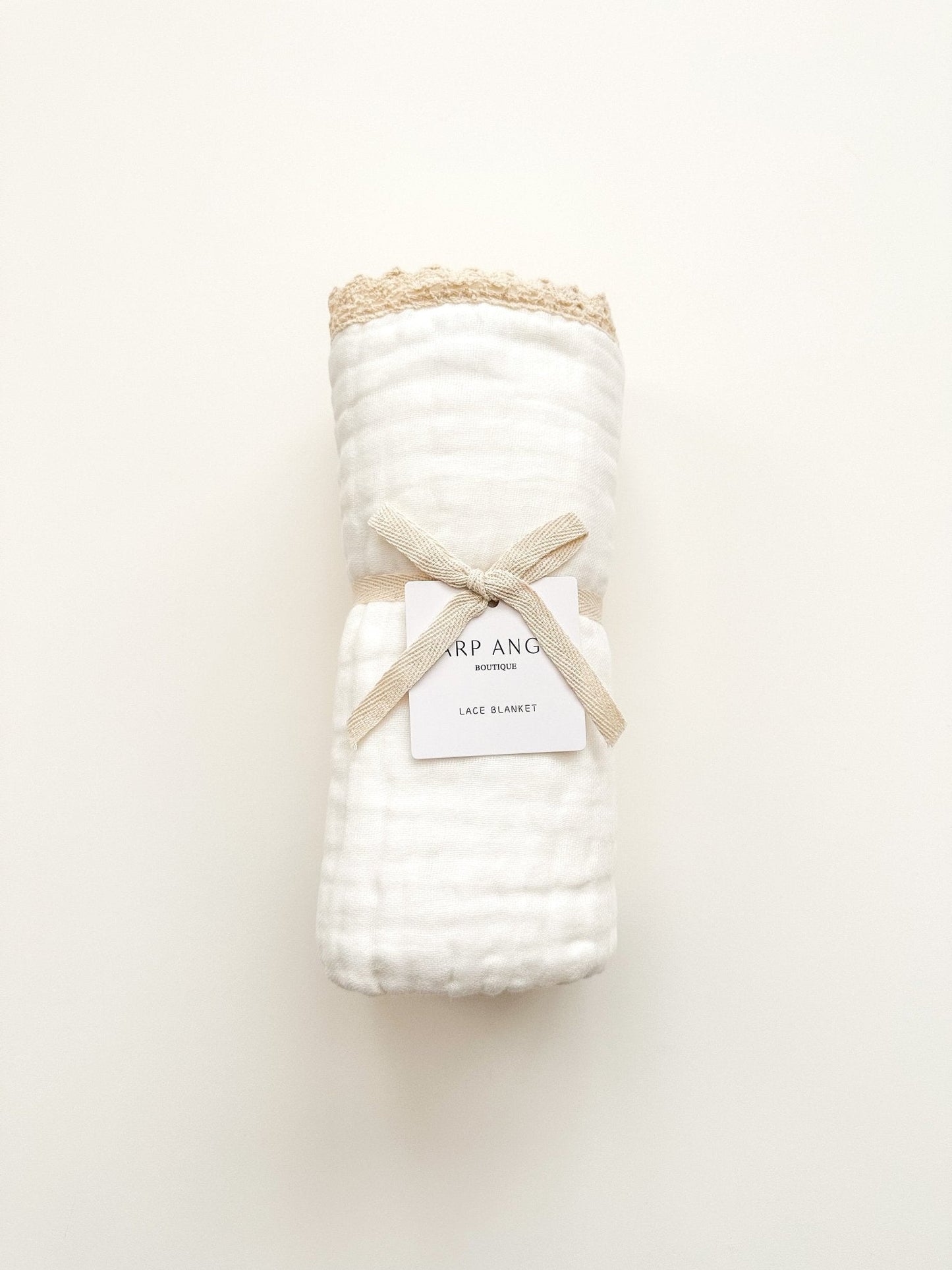 Muslin 6-Layer Blanket - Cream Lace