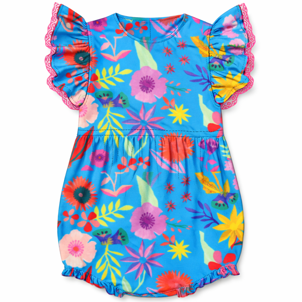 Baby Clara Bubble -Blue Floral