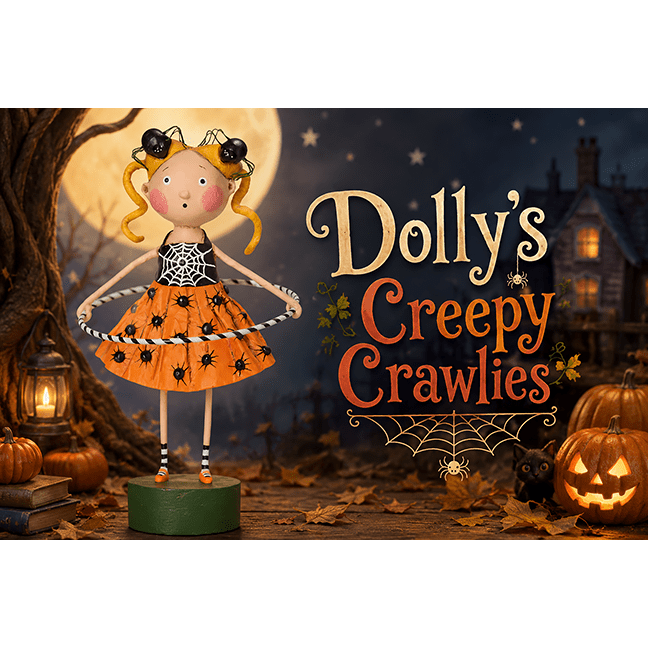 Dolly's Creepy Crawlies Halloween Figurine by Lori Mitchell SHIPS JUNE