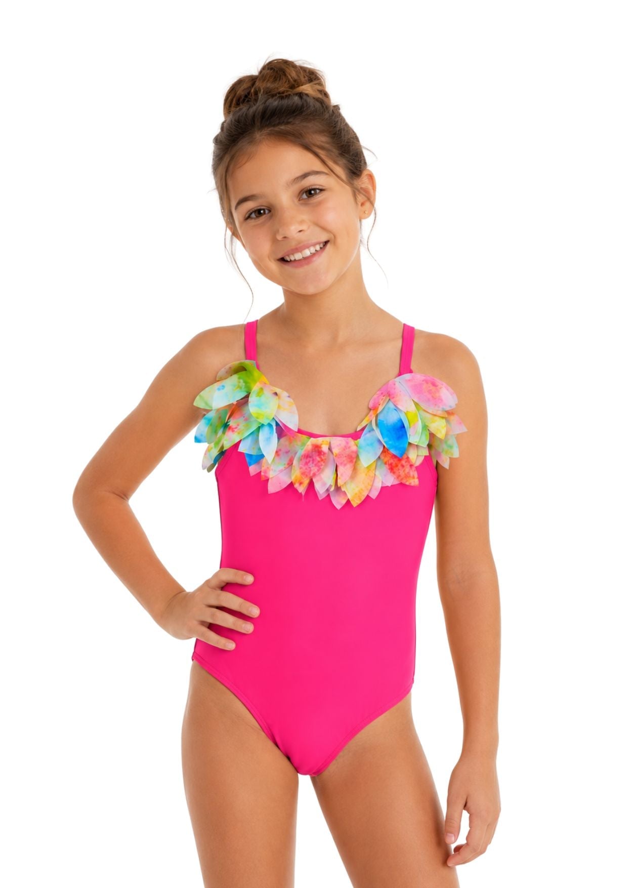 Citrus Bloom One Piece Swimsuit for Girls