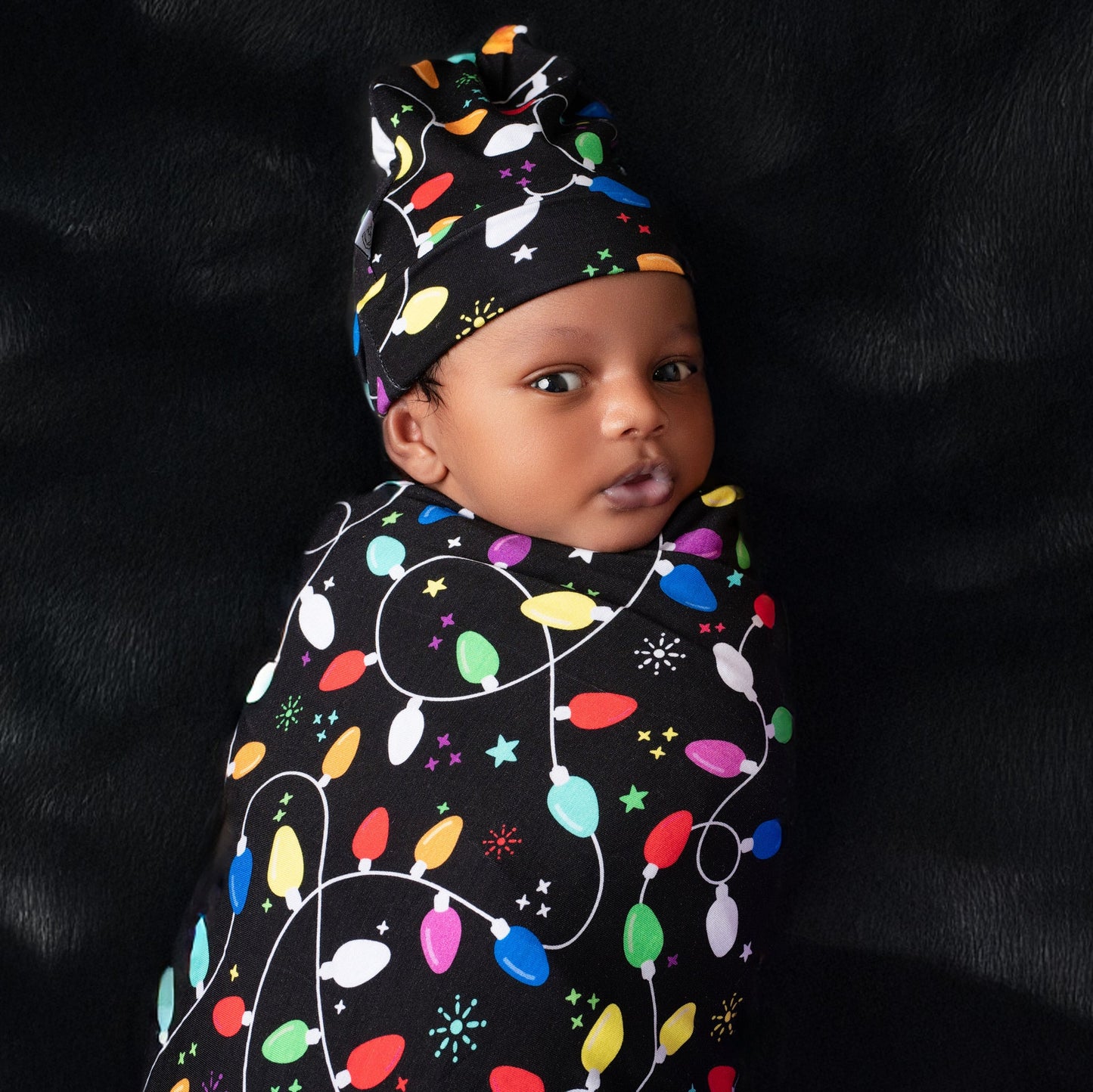 Holiday Lights | Bamboo Newborn Baby Knotted Hat