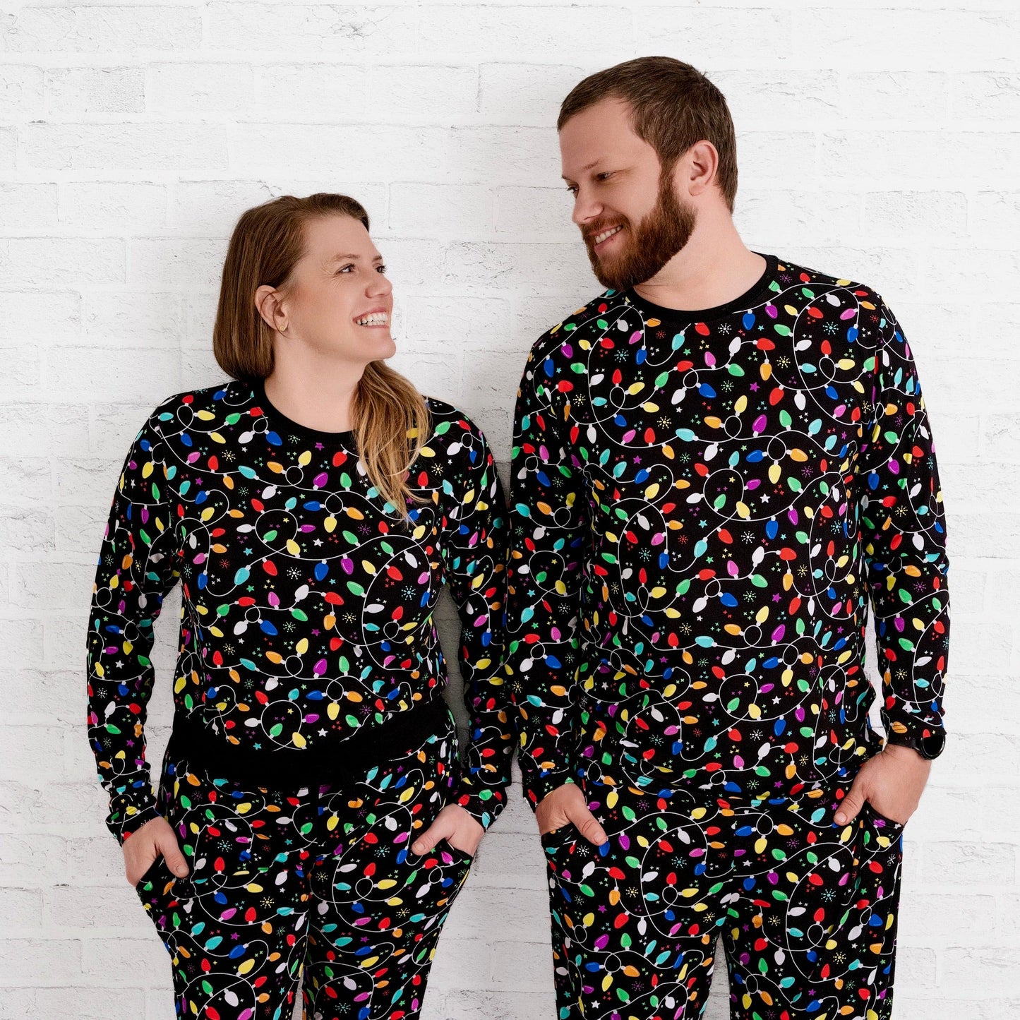 Holiday Lights | Adult Bamboo Long Sleeve Top