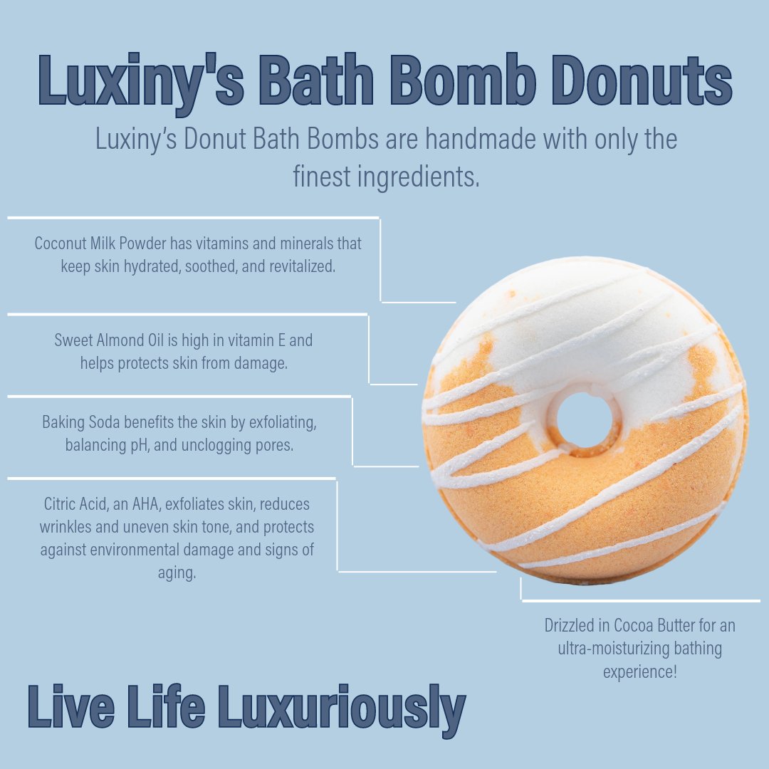 Bath Bombs | Orange Creamsicle Bath Bomb | Donut Bath Bombs
