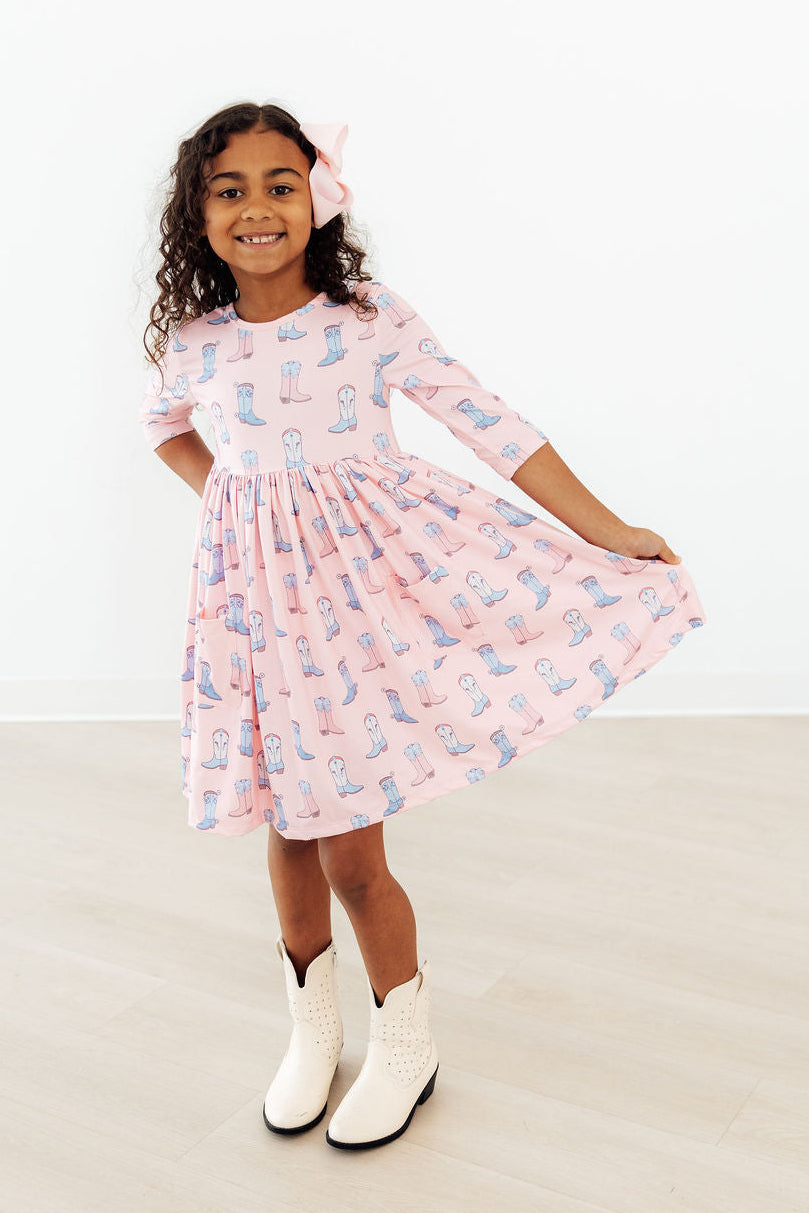 Howdy 3/4 Pocket Twirl Dress