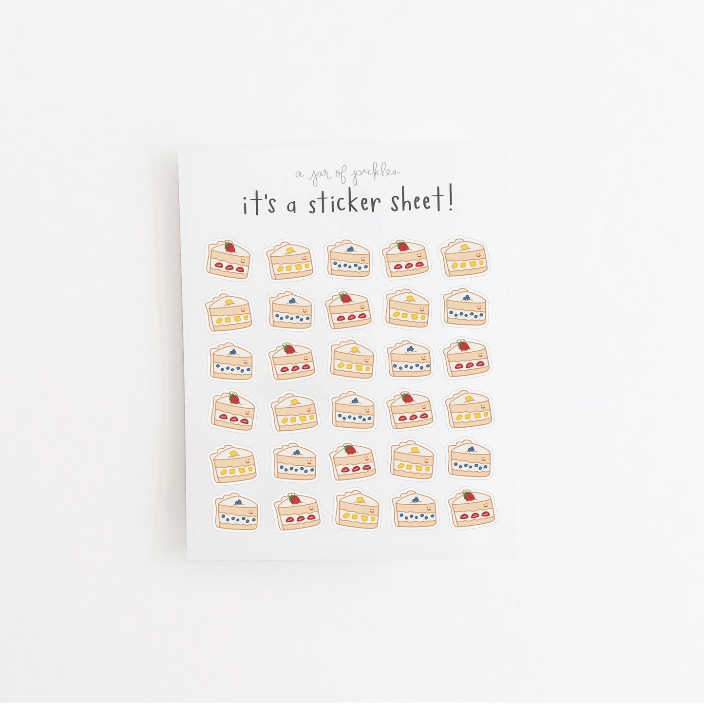 Mini Cake Clear Sticker Sheet