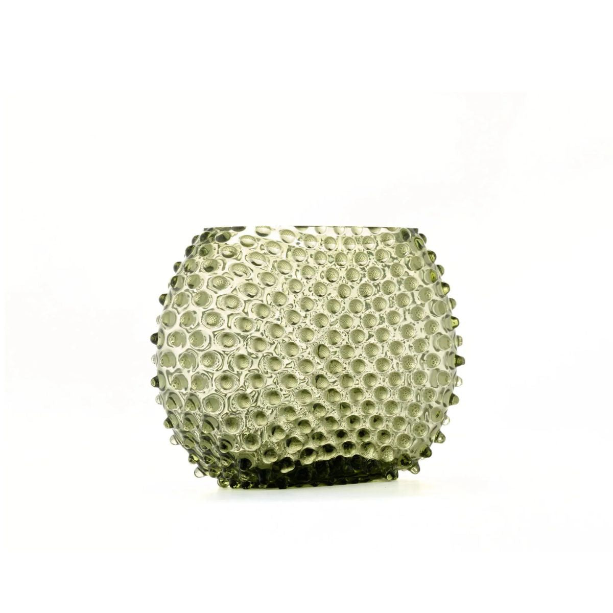 Hobnail Vase - Optic - Moss Green