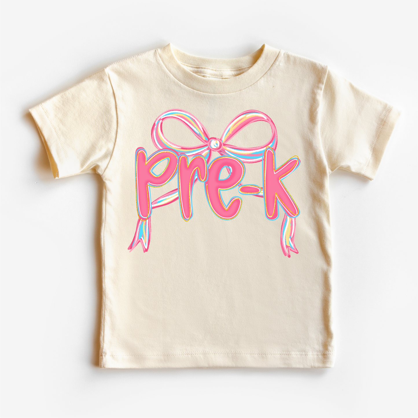 Girls Pre-K Bow Back To School Shirt - First Day Of School Tee