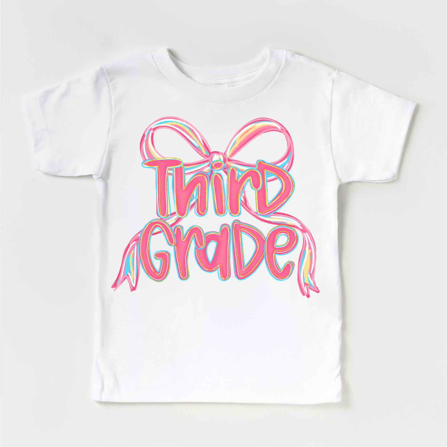 Girls 3rd Grade Bow Back To School Shirt - First Day Of School Tee