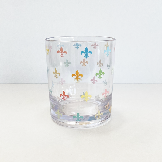 Fleur De Lis Acrylic Drinking Glasses