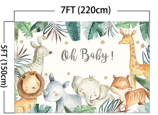 Jungle Baby Shower Backdrop