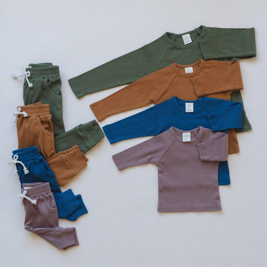 Organic Cotton Ribbed 2pc Set - more colors
