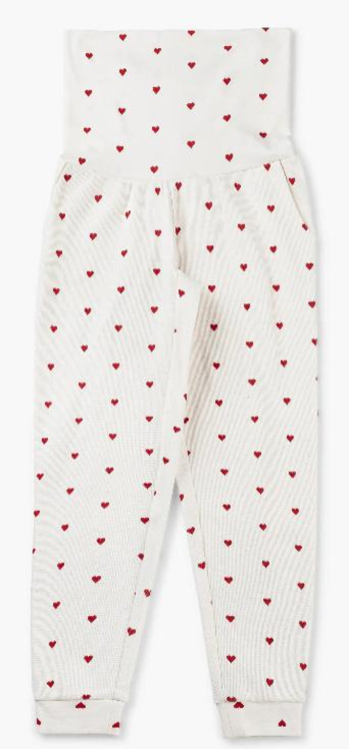 Organic Lounge Pant - Tiny Hearts