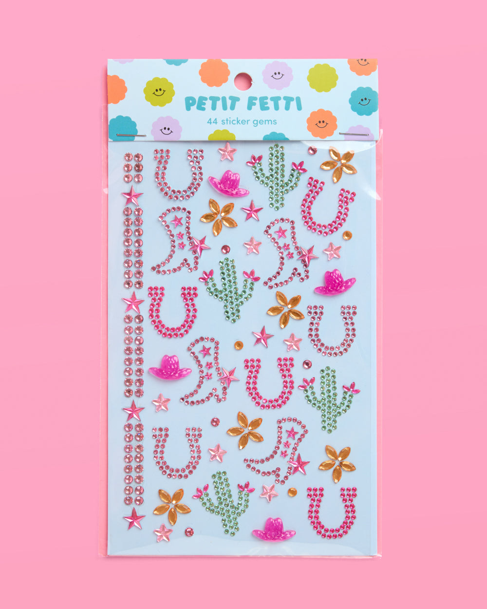 Western Cowgirl Gem Set - 44 adhesive face gems