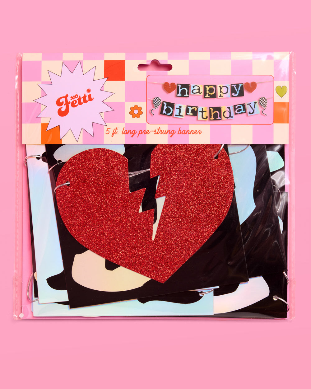 Emo Birthday Banner - iridescent foil banner