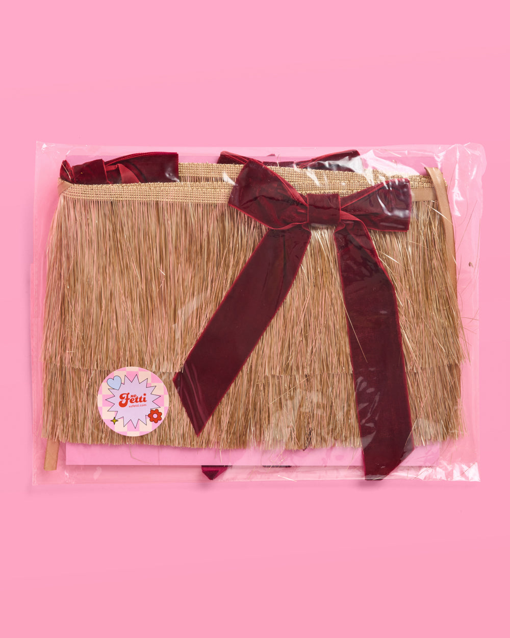 Golden Bow Fringe - layered fringe + velvet bows