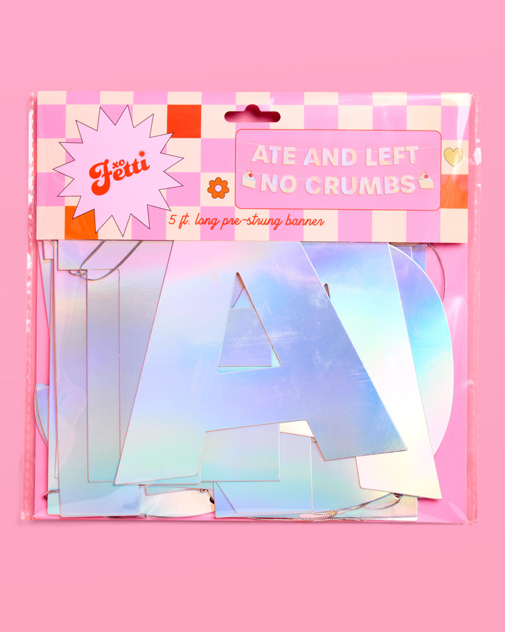 No Crumbs 🎂 Banner - pre-strung banner