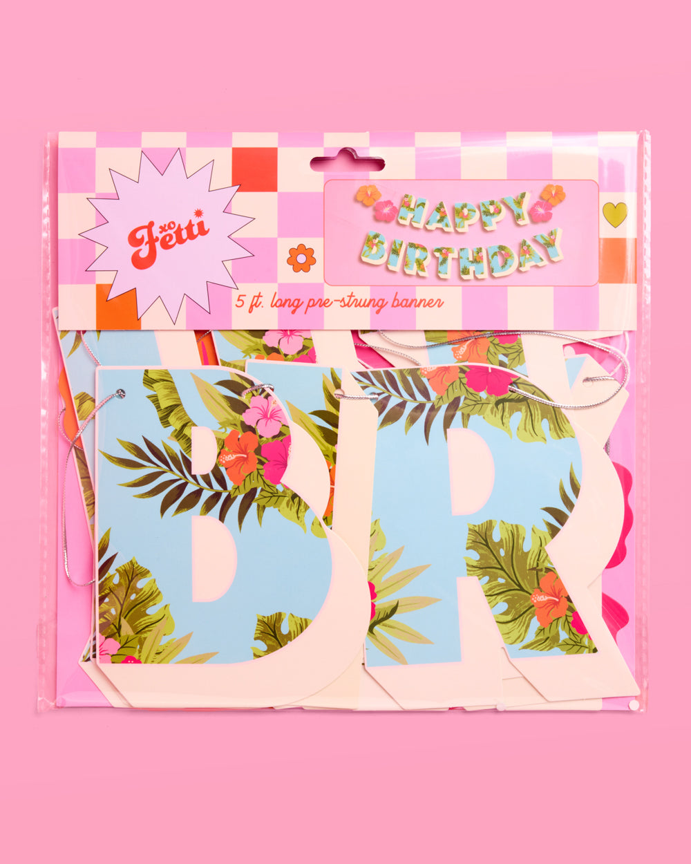 Aloha Birthday Banner - matte colorful banner