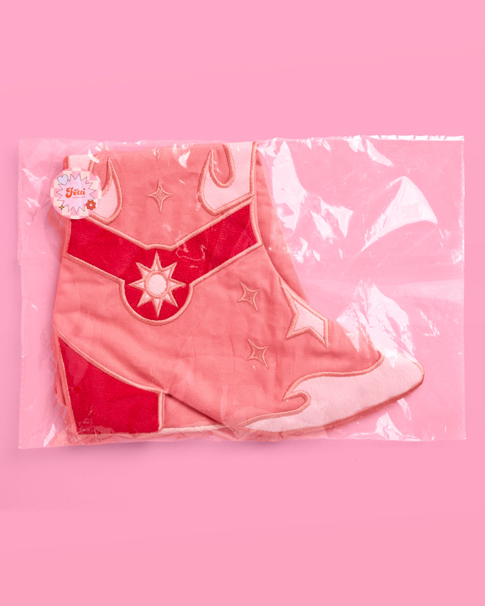Cowgirl Boot Stocking - pink and red stocking
