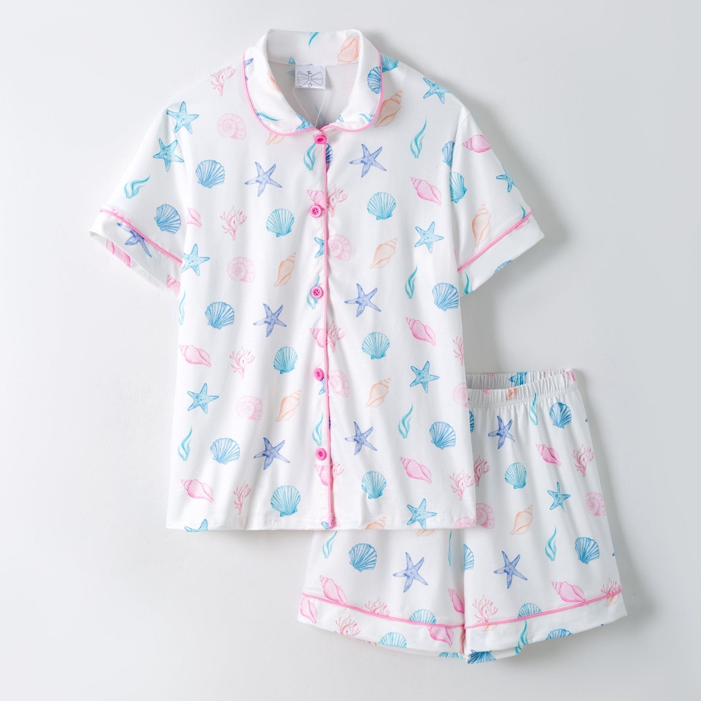 Pastel Seashell Pajama Set | Mommy & Me Summer PJs