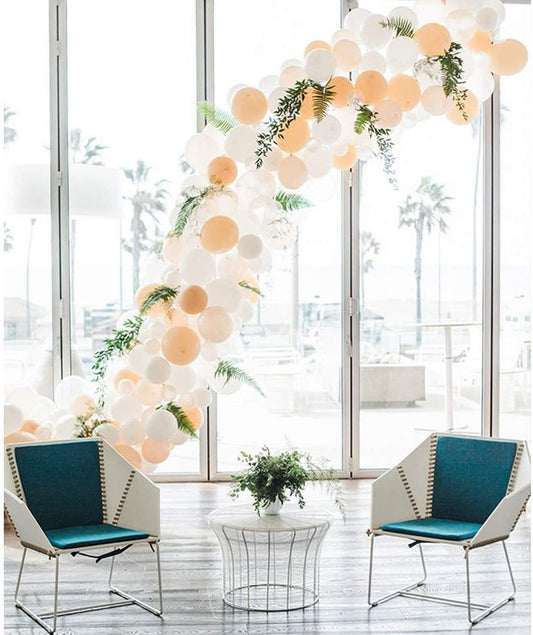 Peach & White Balloon Garland Kit