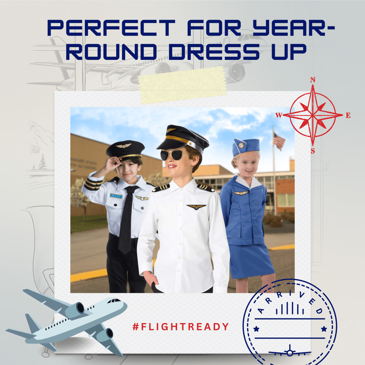 Pilot Accessory Costume Set