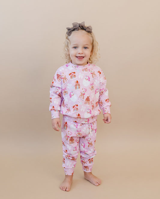 Jogger Set | Pink Christmas