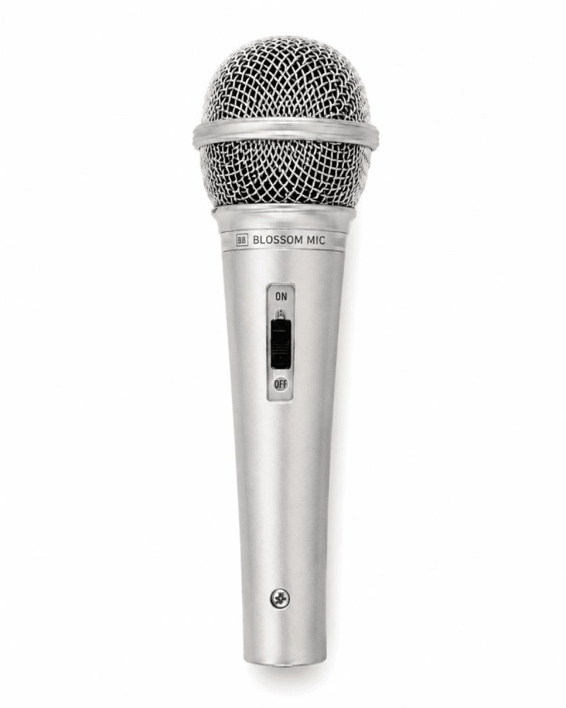 Silver Pop Star Microphone Prop for Costume