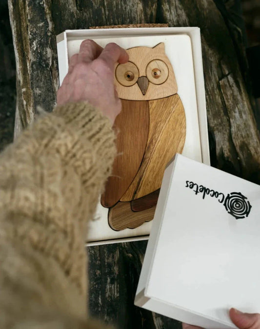 Natural Wood Owl Puzzle