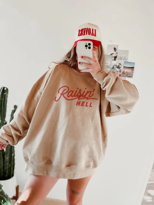 Hell Raisin' Adult Crewneck - made to order