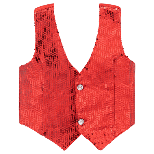 Red Sequin Vest - Kids