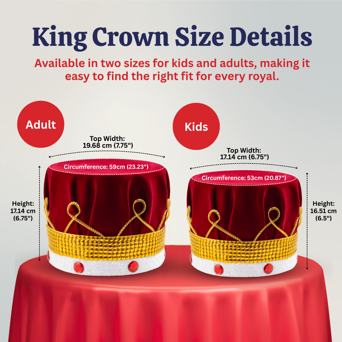 Red Velvet King Crown