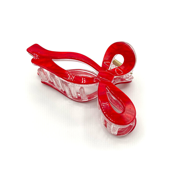 Red Bow Claw Clip