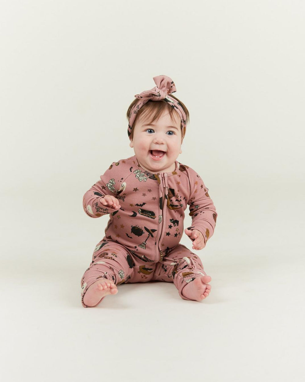 Rosie Headband Wrap - Pink Halloween Mashup