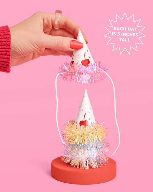 Mini Bday Cake Hats - 10 mini hats