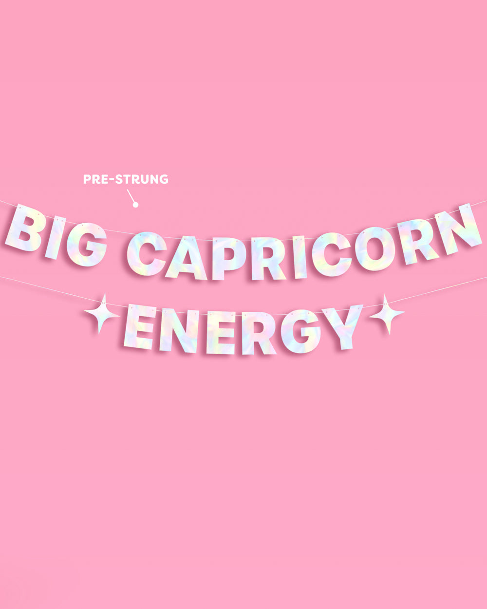 Big Capricorn Energy - iridescent foil banner