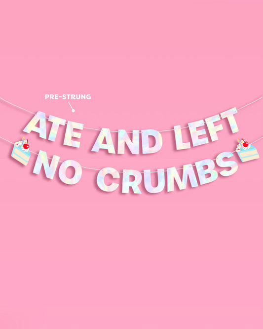 No Crumbs 🎂 Banner - pre-strung banner