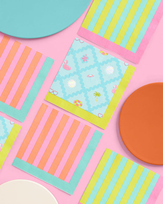 Pool Party Napkins - 24 paper napkins