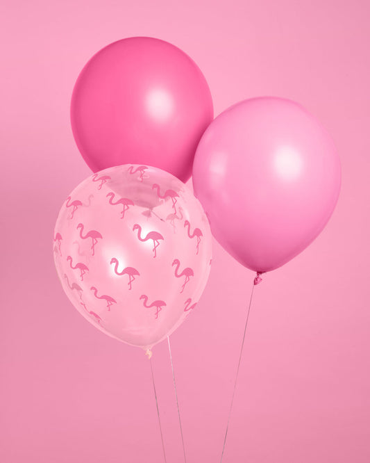 Flamingo Pink Balloons - 24 latex balloons