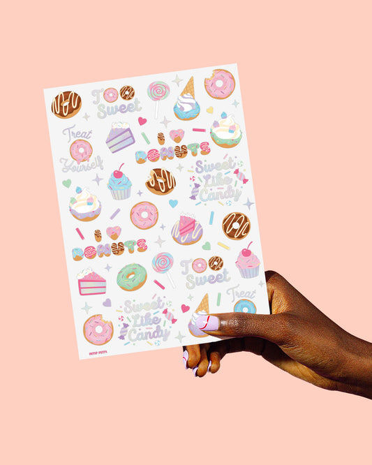 Too Sweet Tats - 50 foil temporary tattoos