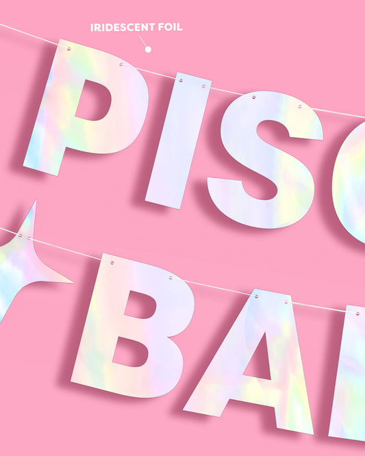 Pisces Baby Banner - iridescent foil banner