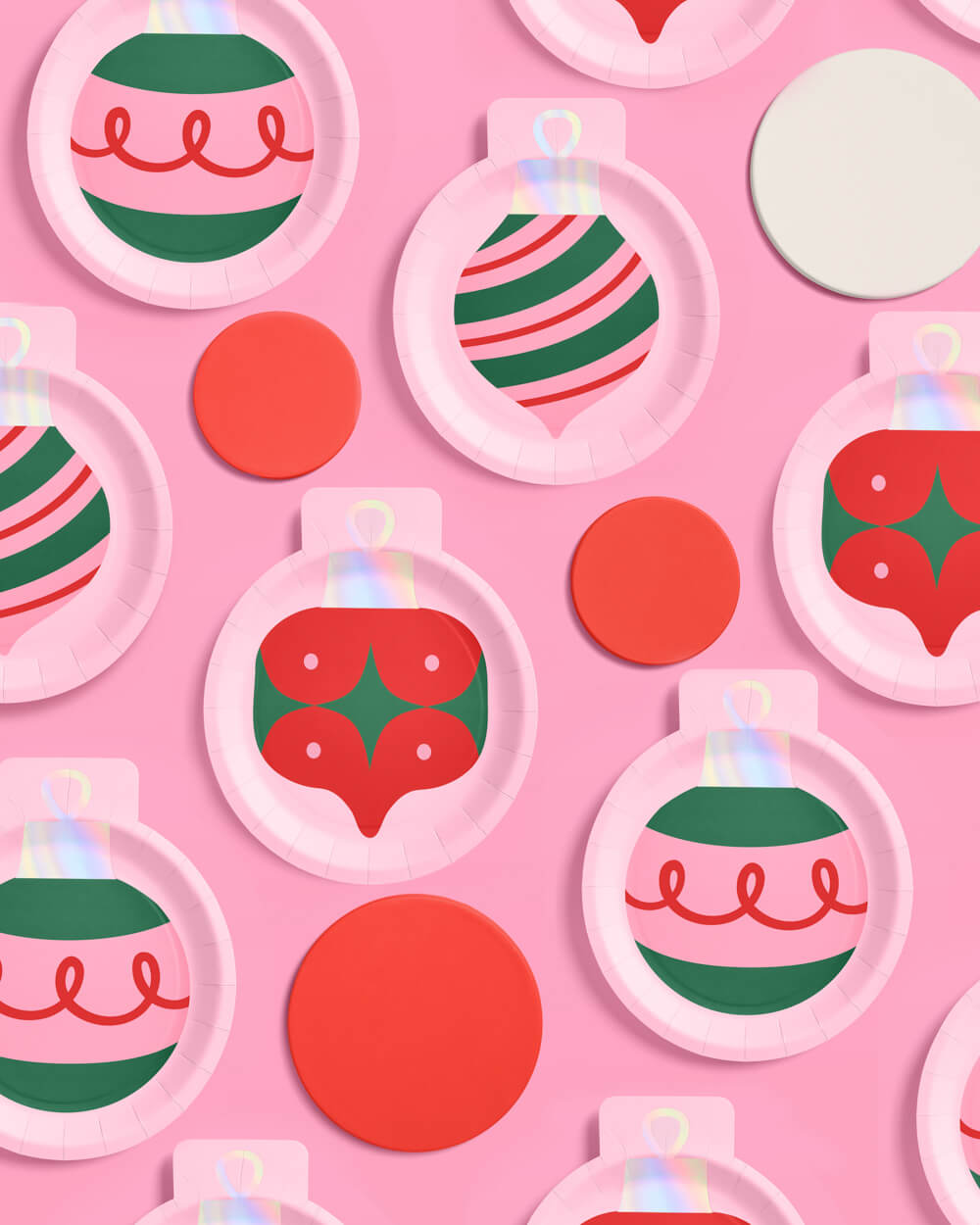 Ornament Plates - 24 paper plates