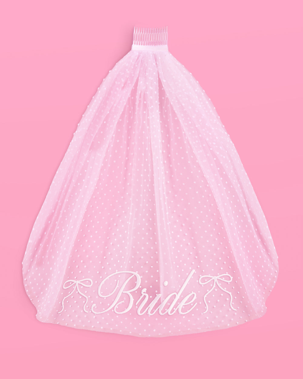 Dotted Bride Veil - embroidered bridal veil