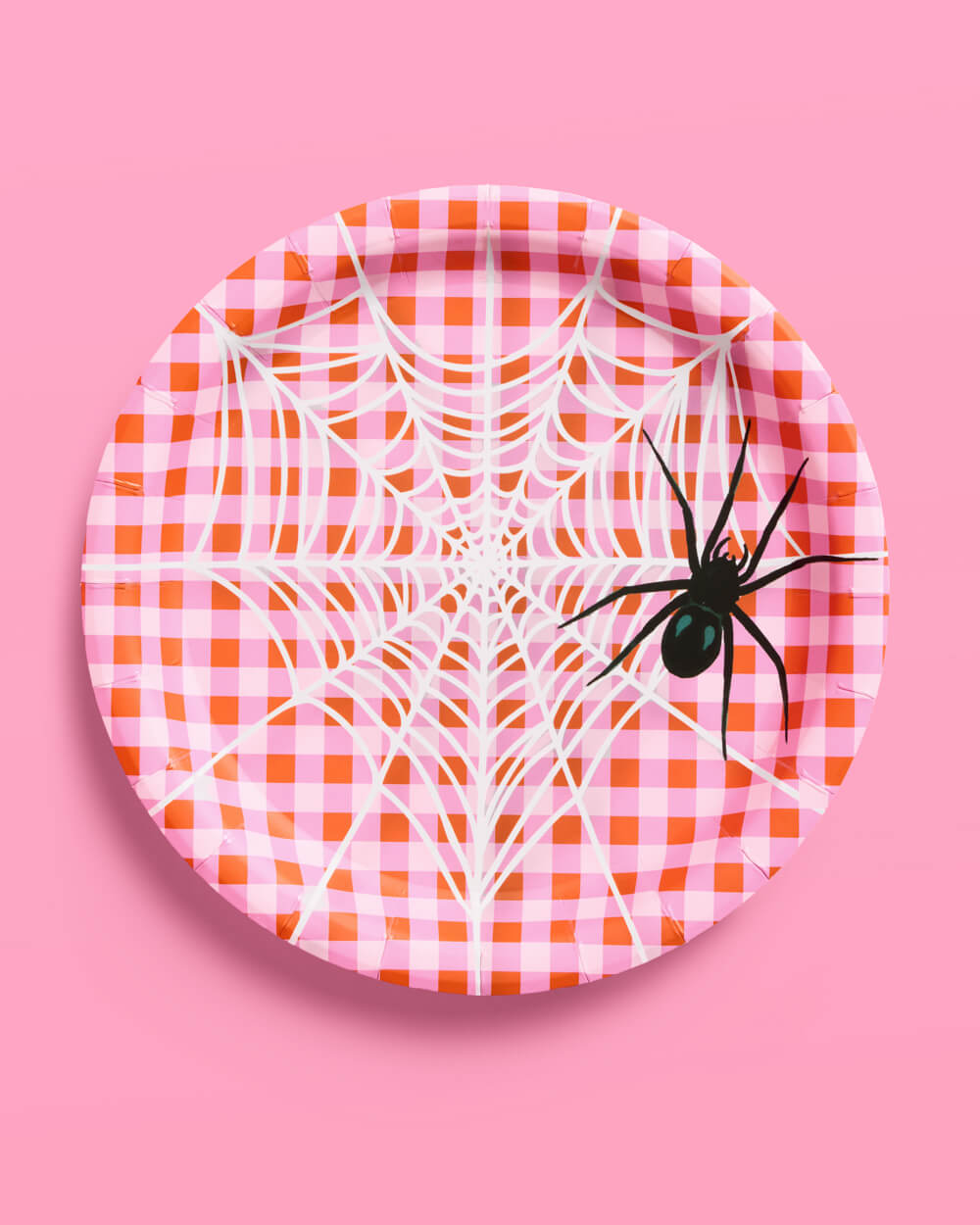 Pink Halloween Plates - 25 paper plates