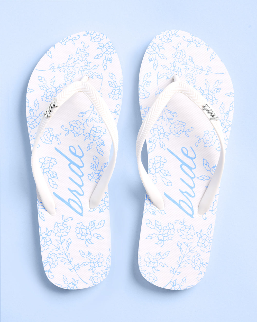 Something Blue Flip Flops - rubber printed sandals