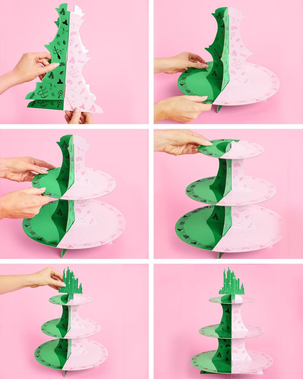 Emerald City Cupcake Tower - 3 tiered display