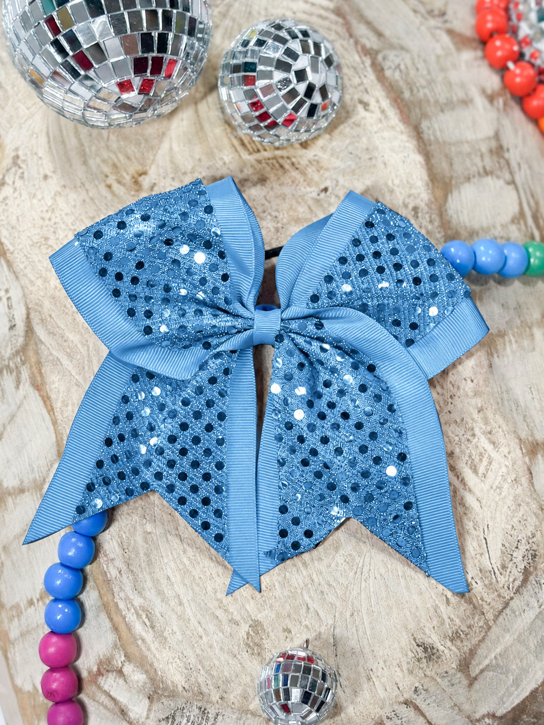Sequin Cheer Hair Bows