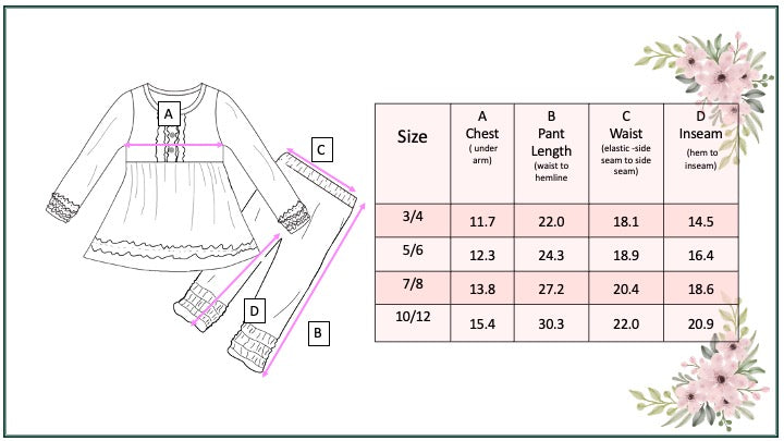 Teal Plum Floral Legging Set