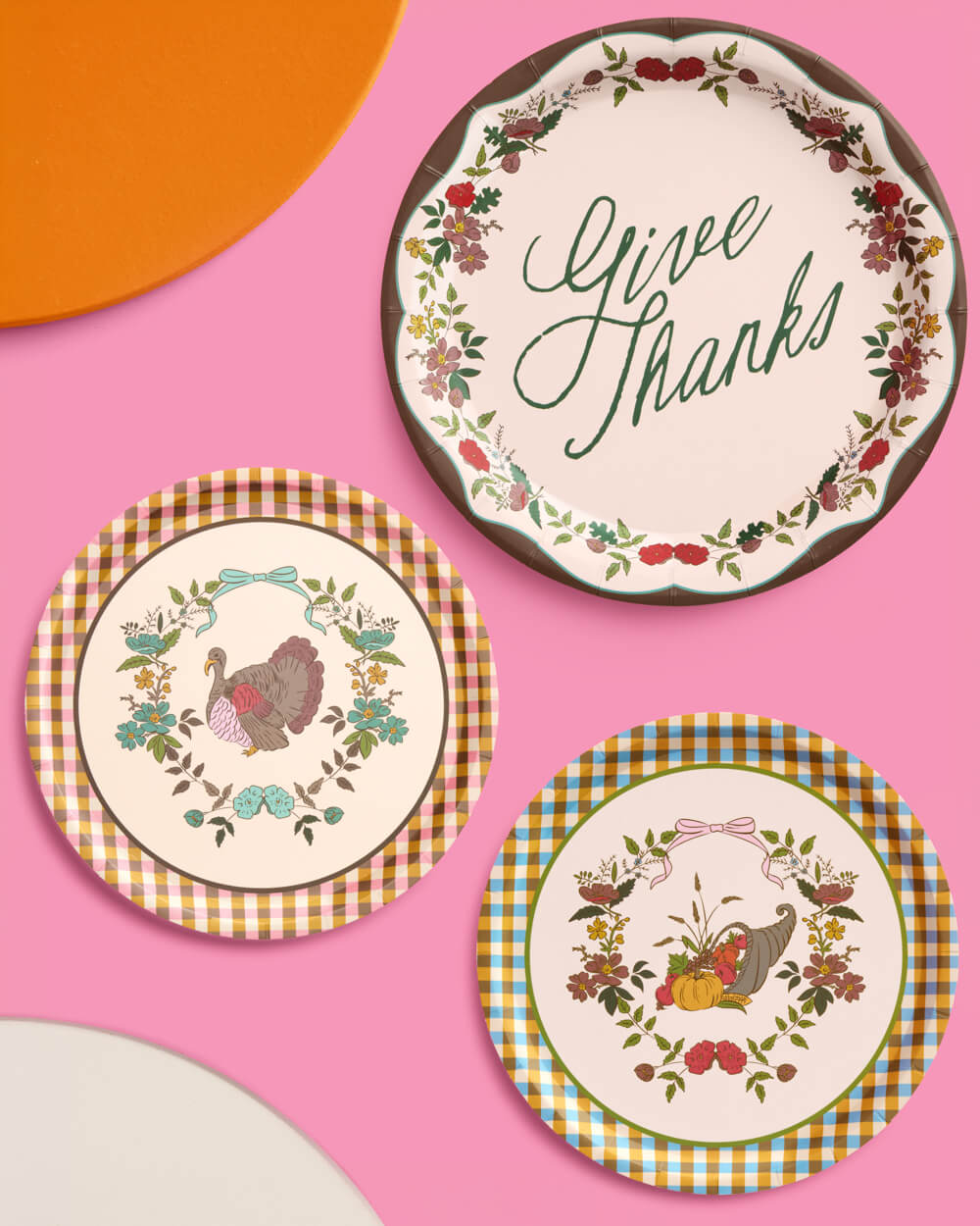Thanksgiving Harvest Plates - 32 paper plates