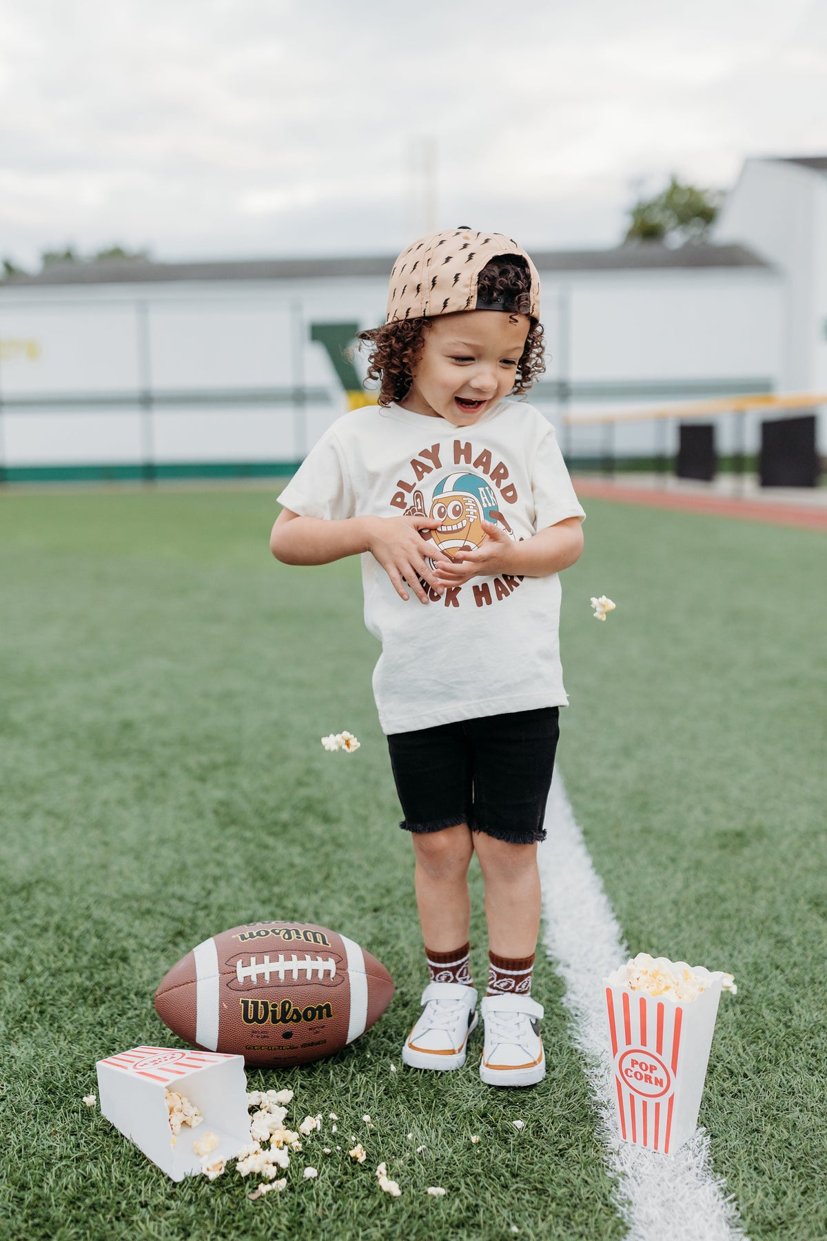 Snacks & football RINGER- Graphic Tee - made to order