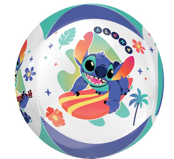 Licensed Stitch Orbz Balloon – 16" 4-Sided Foil Round